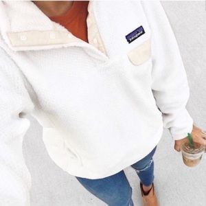 Patagonia Raw Linen White Retool snap T Pull Over